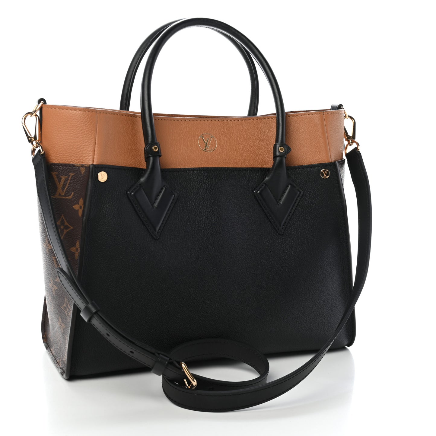 Calfskin Monogram On My Side Black