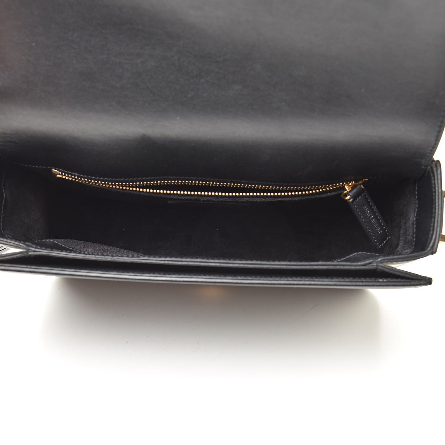 Textured Calfskin Medium Classic Monogram Universite Bag Black