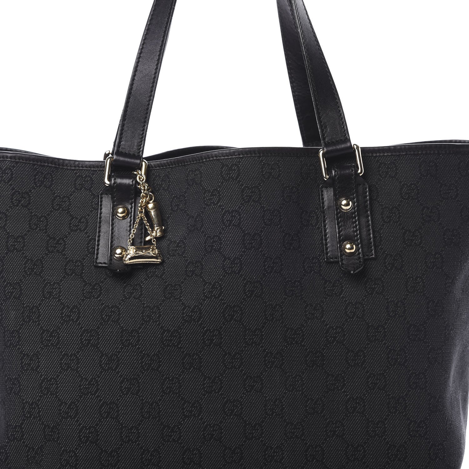 Gucci Monogram Large Jolicoeur Tote Black 8 of 19