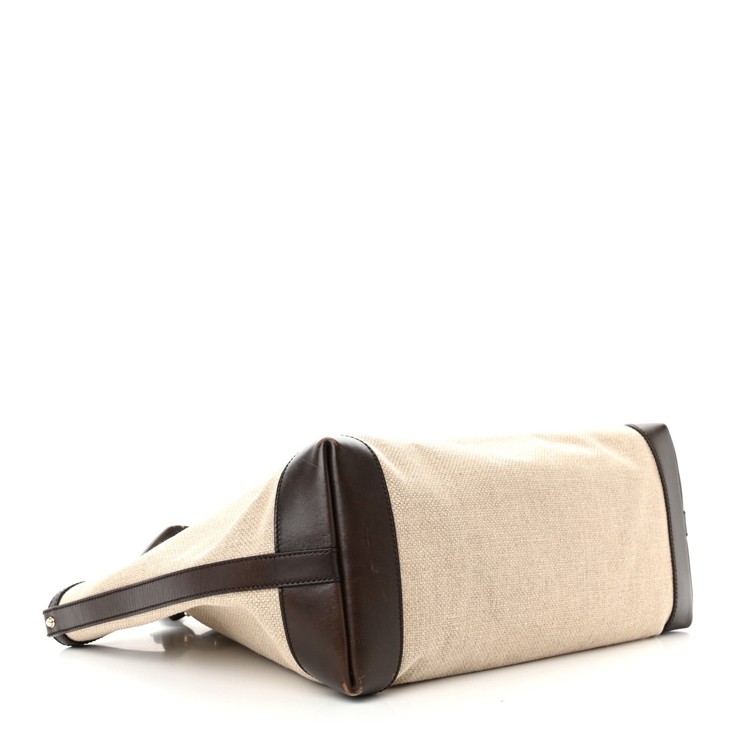 Gucci Linen Canvas Medium Craft Logo Tote Brown 4 of 18