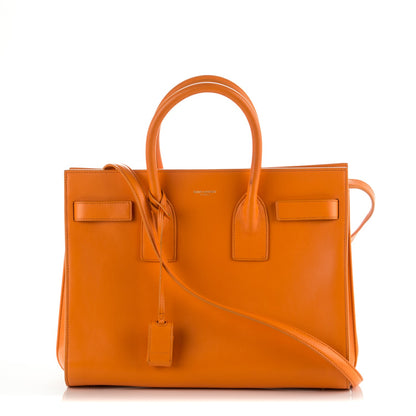 Saint Laurent Calfskin Small Sac De Jour Mandarine 1 of 12