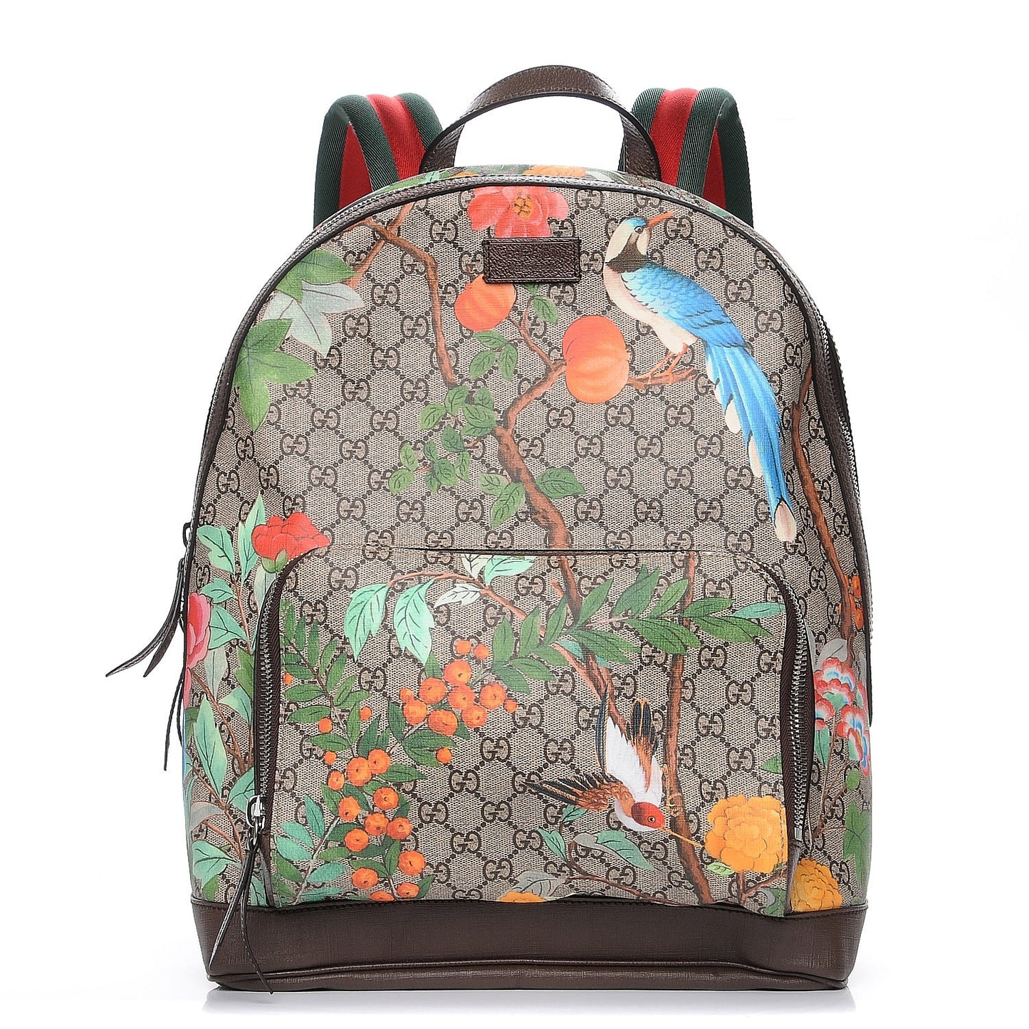 GG Supreme Monogram Tian Web Day Backpack Beige Multicolor New Acero