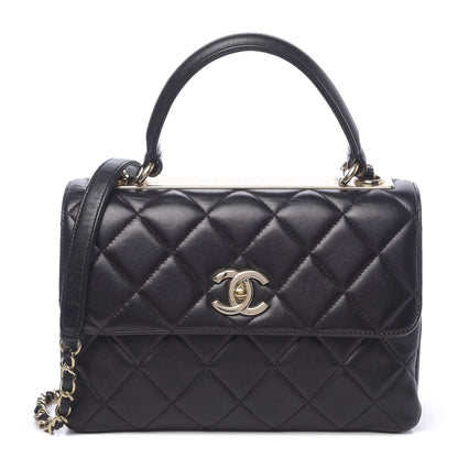 Chanel Lambskin Quilted Small Trendy CC Dual Handle Flap Bag Black 1 of 12