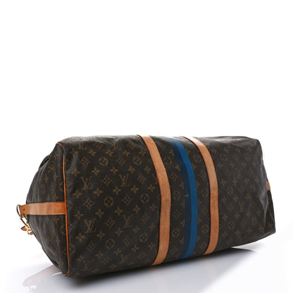 Louis Vuitton Monogram My LV Heritage Keepall Bandouliere 55 Marine Blue 3 of 15