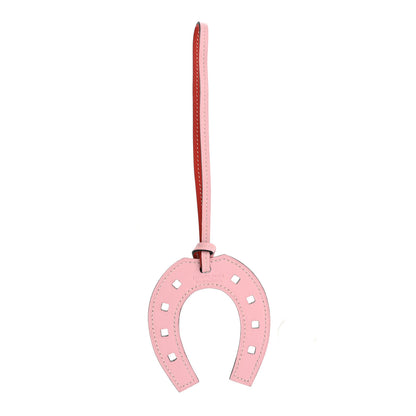 Hermes Swift Paddock Horseshoe Bag Charm Rose Sakura Vermillion 2 of 3