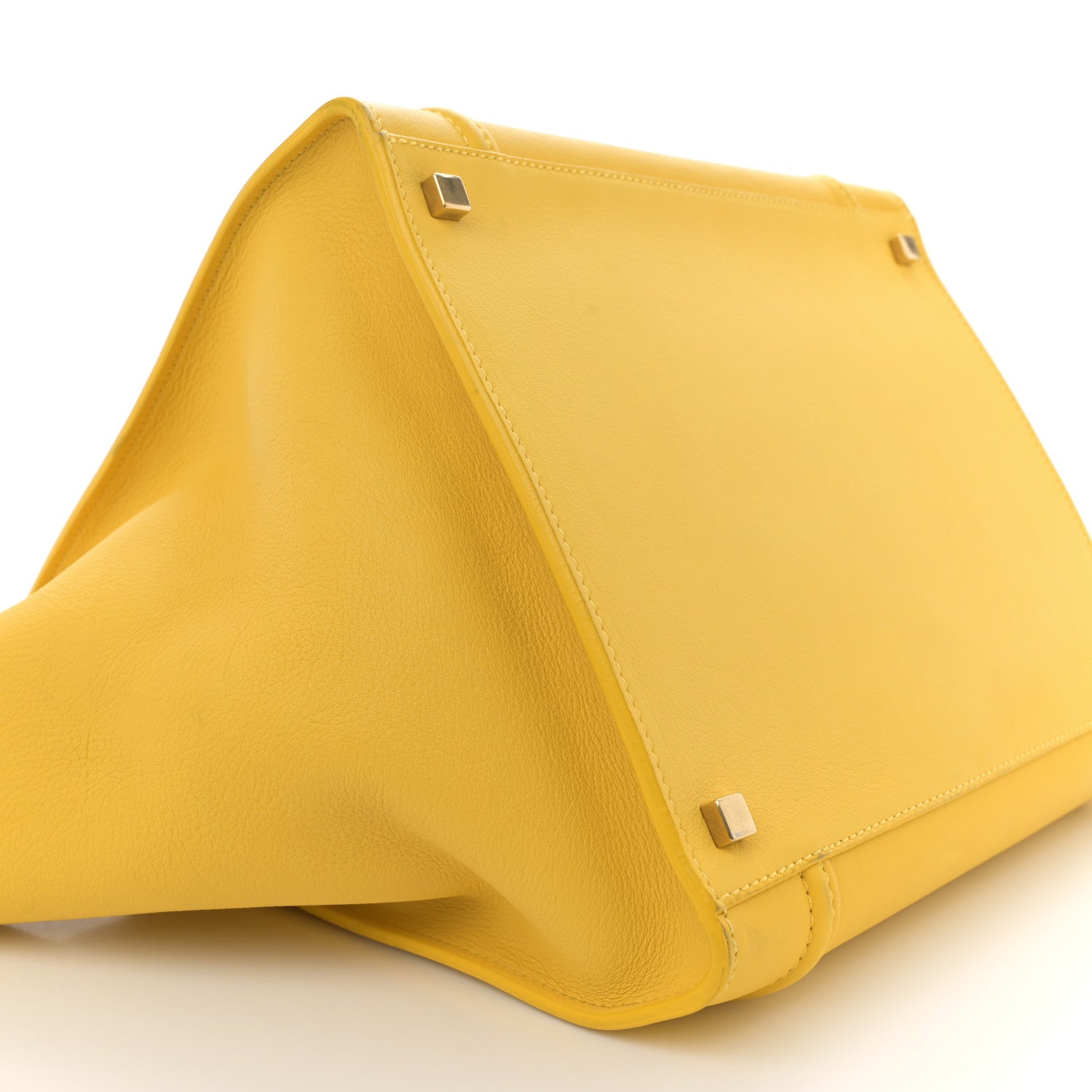 Celine Supple Calfskin Medium Phantom Luggage Sun Yellow 10 of 16