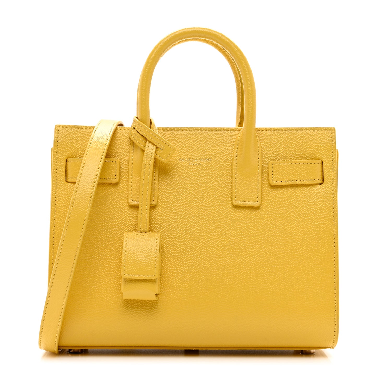 Grained Calfskin Nano Sac De Jour Jaune