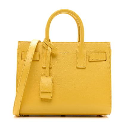 Saint Laurent Grained Calfskin Nano Sac De Jour Jaune 1 of 9