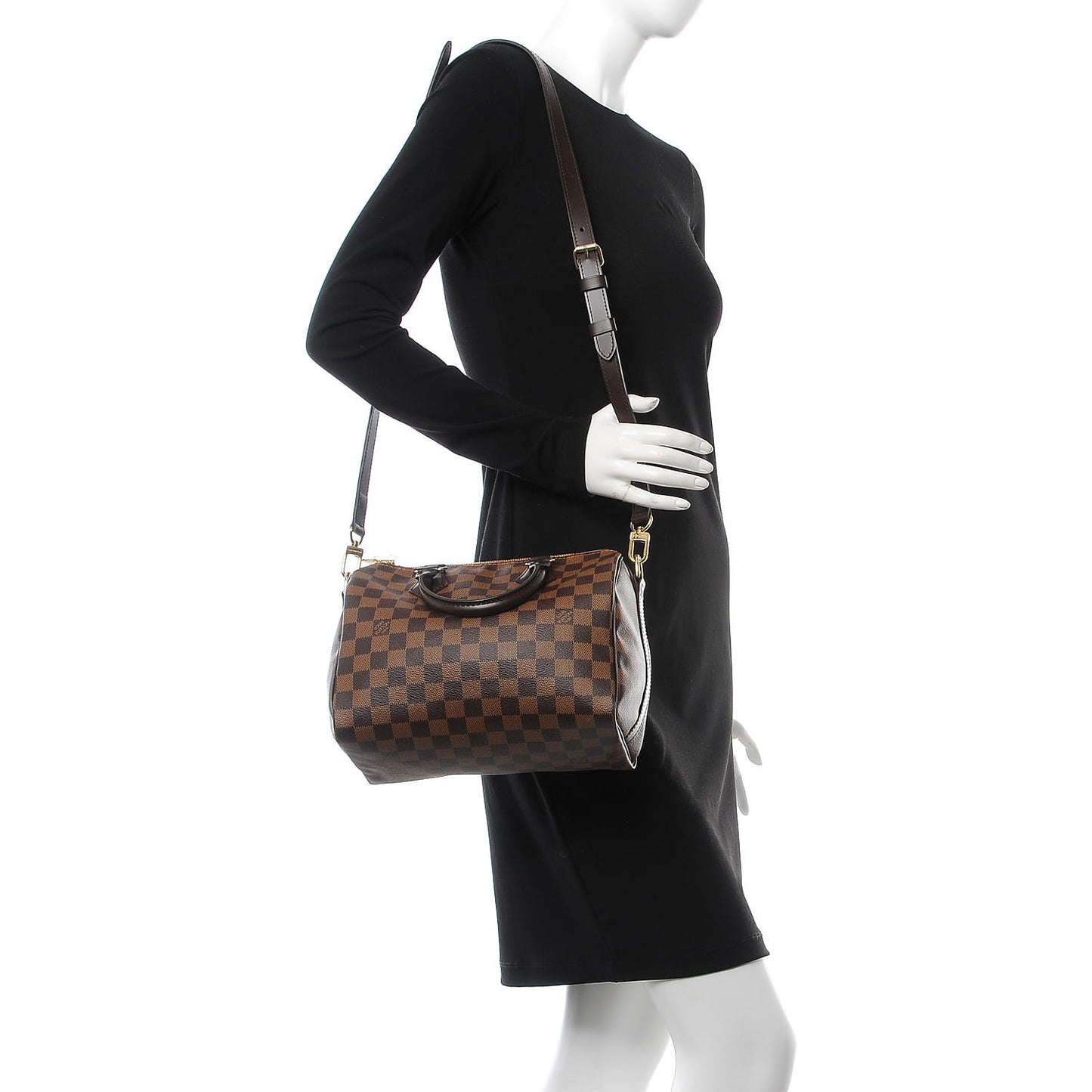 Damier Ebene Speedy Bandouliere 25