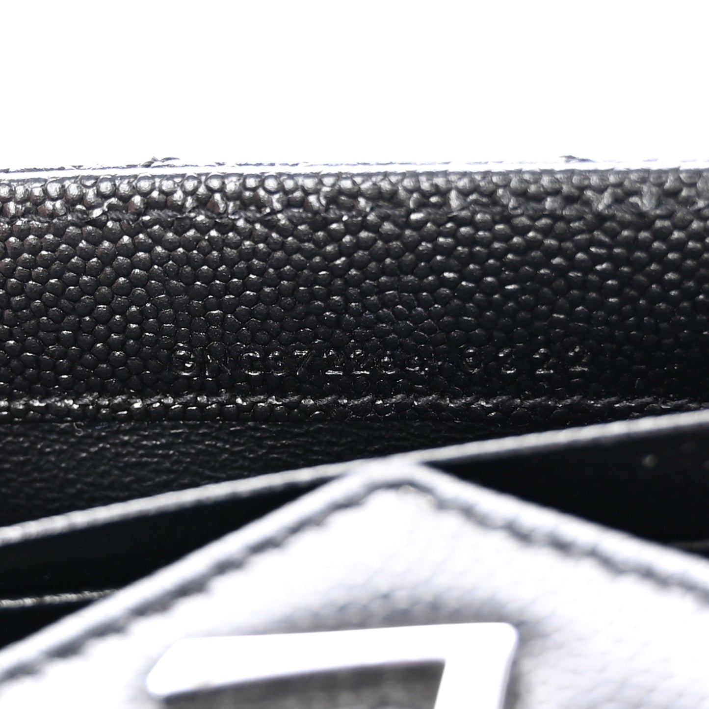 Grain De Poudre Matelasse Chevron Monogram Flap Wallet Black