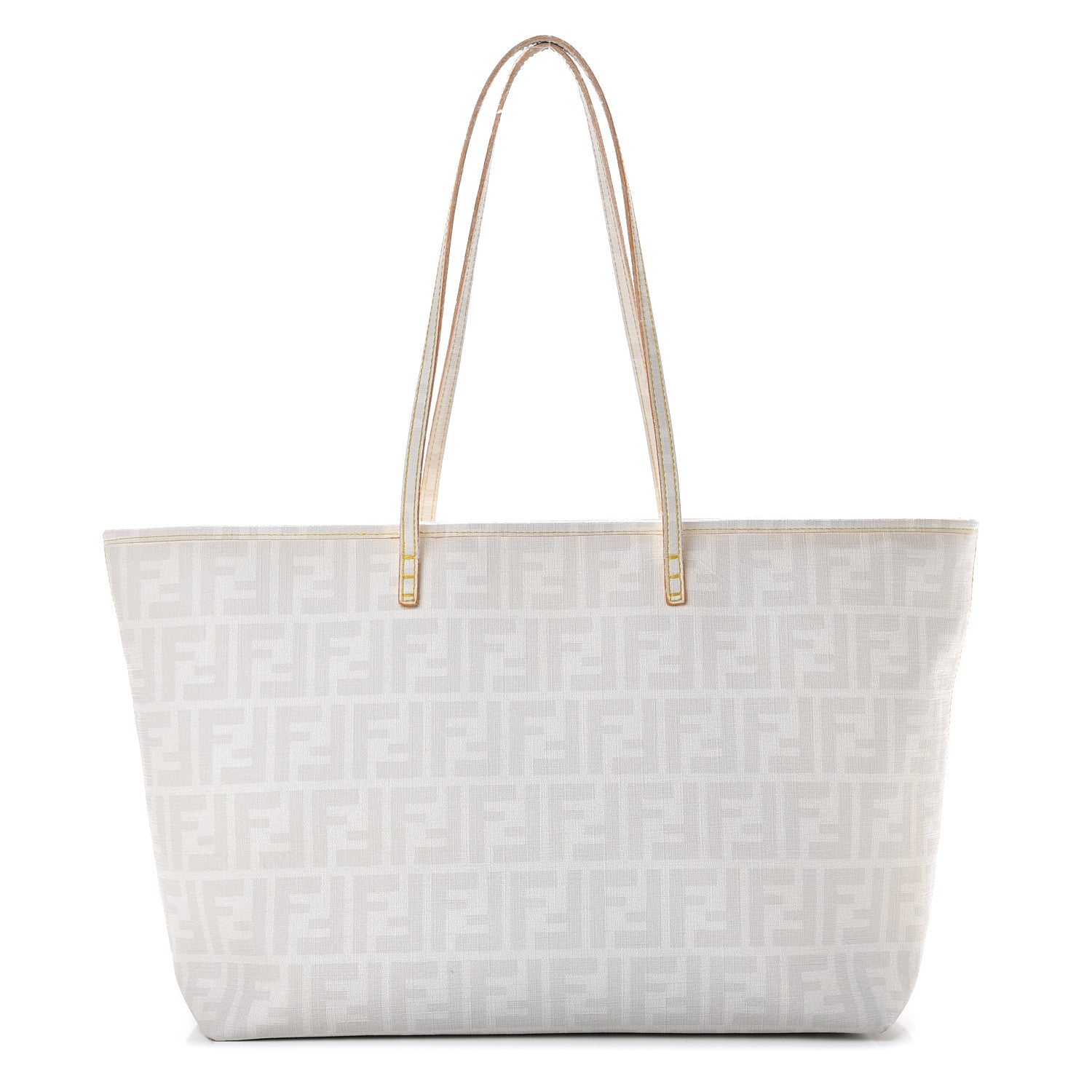 Fendi Zucca Spalmati Medium Roll Tote Bianco 1 of 16