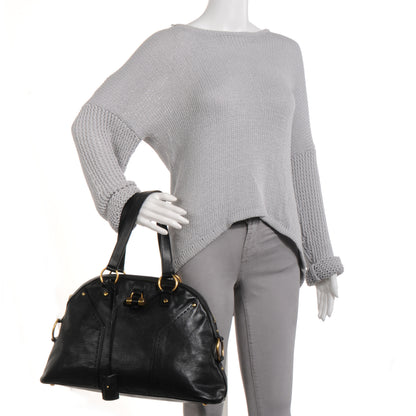 Saint Laurent Leather Large Muse Black 2 of 9