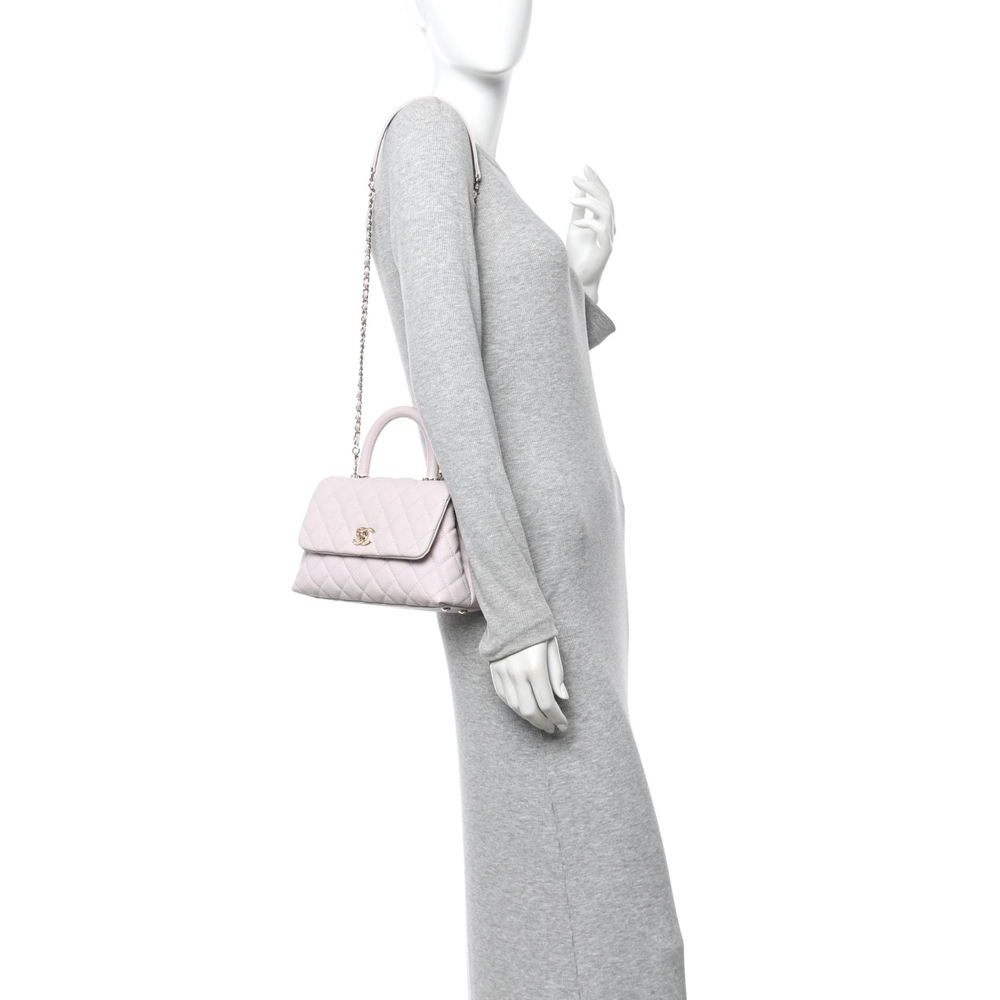 Caviar Quilted Mini Coco Handle Flap Lilas Lilac