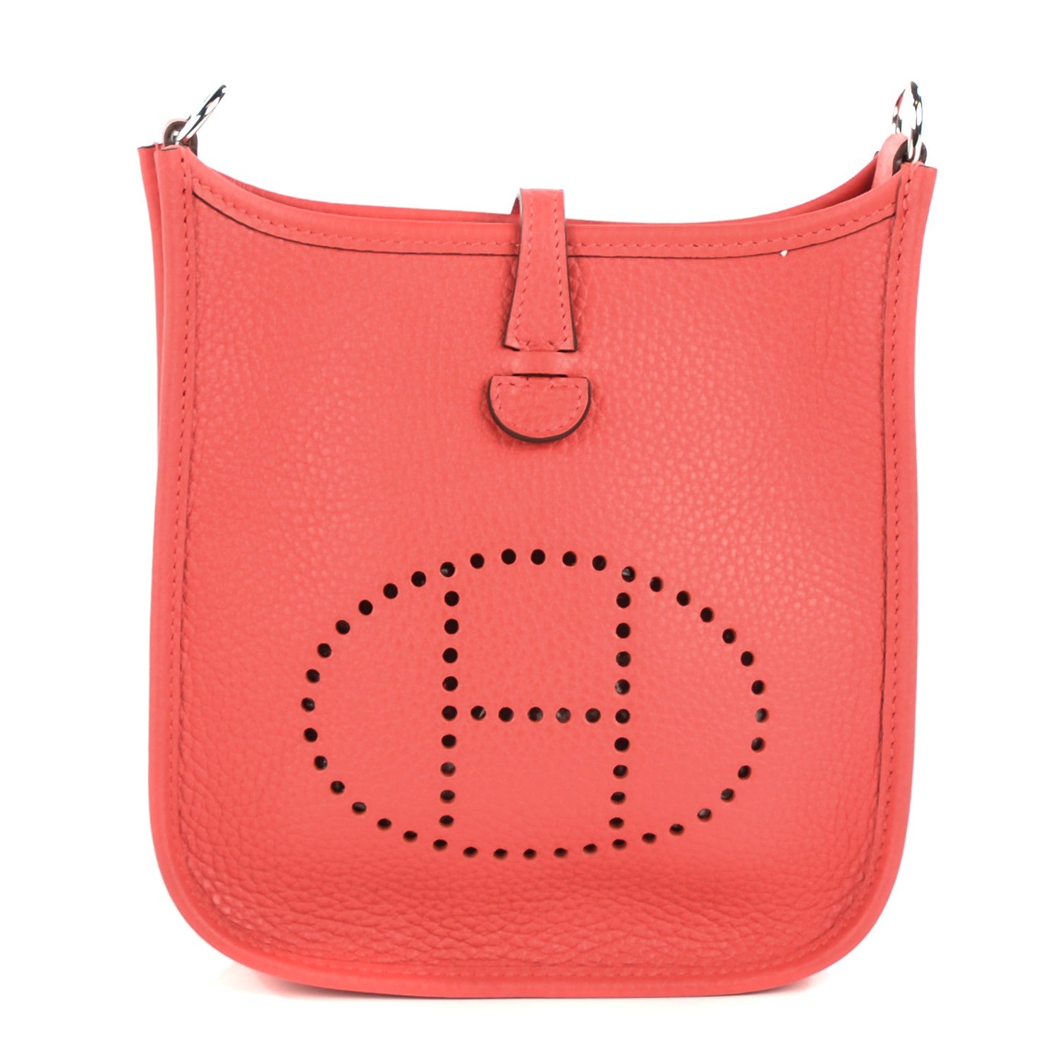 Hermes Taurillon Clemence Amazone Evelyne TPM Rouge Pivoine 1 of 14