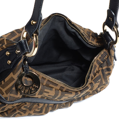 Fendi Zucca Cuoio Lucido Chef Hobo Tobacco Moro 5 of 10