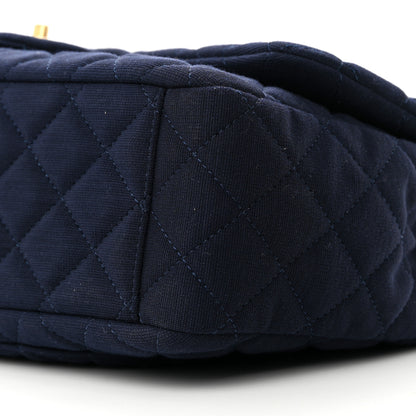 Chanel Jersey Quilted XL Jumbo Flap Navy 10 of 10
