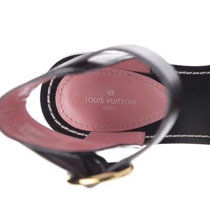 Louis Vuitton Calfskin Monogram Passenger Sandals 37 Black 7 of 8