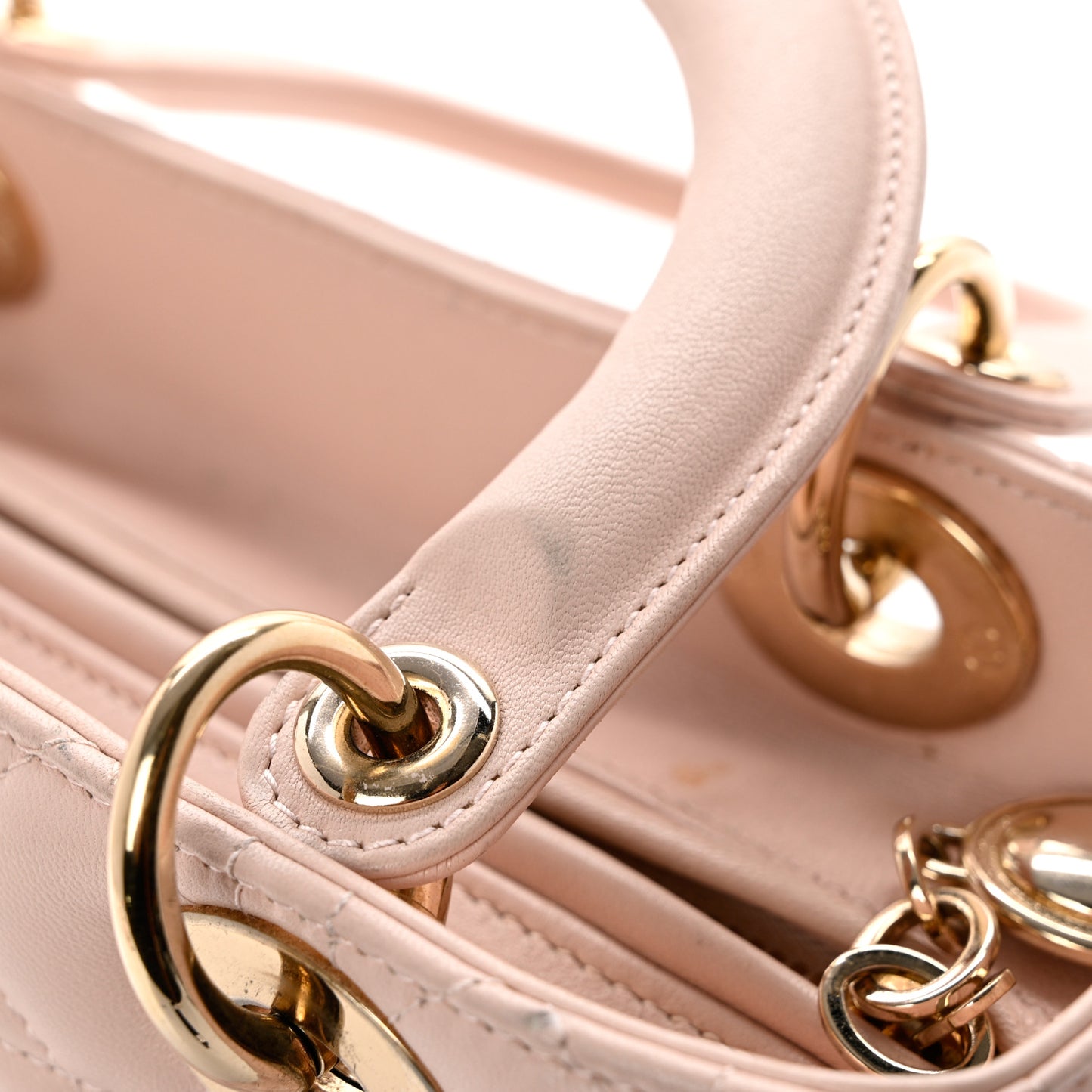 Lambskin Cannage Medium Lady Dior Light Pink