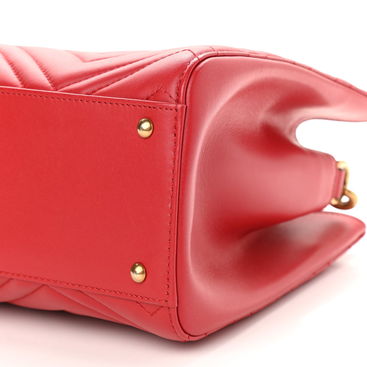 Calfskin Matelasse Small GG Marmont Tote Hibiscus Red