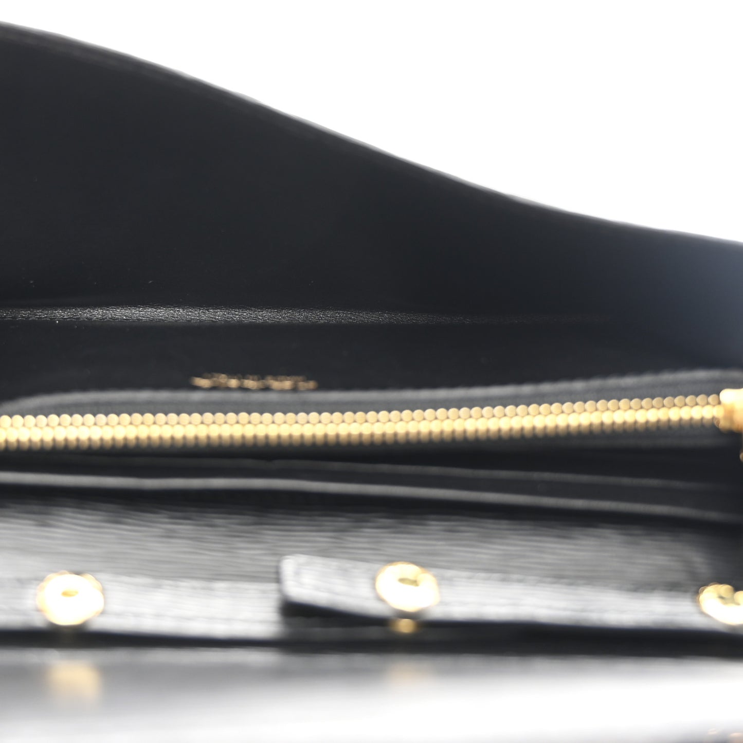 Vitello Move Metal Oro Chain Wallet Black