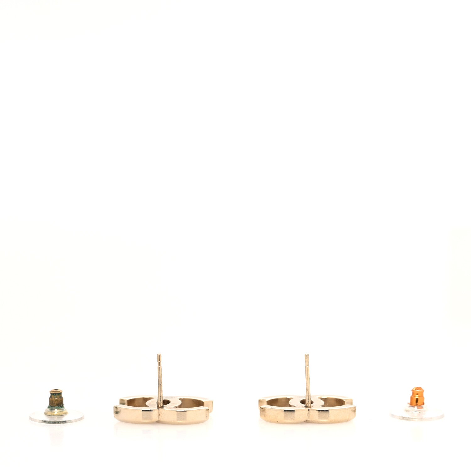 Chanel Metal CC Earrings Gold 3 of 4