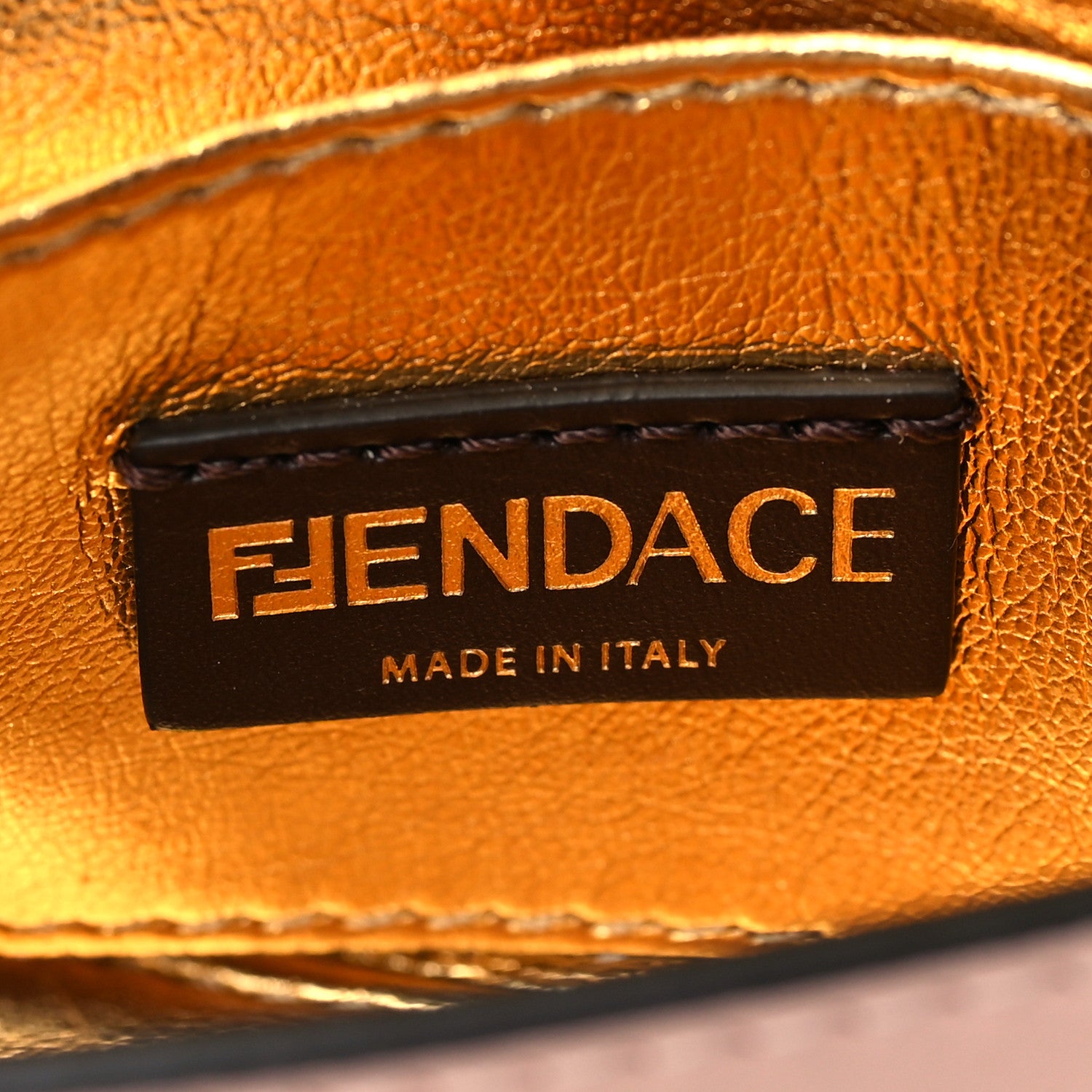 Fendi X VERSACE Vitello Seta Fendace Studded Nano Brooch Baguette