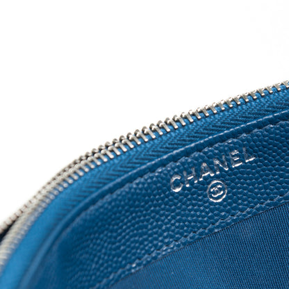 Chanel Caviar Quilted Small Boy Clutch With Chain Blue 6 of 8