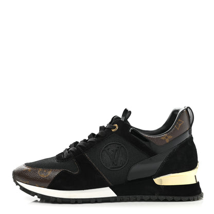 Louis Vuitton Suede Monogram Run Away Sneakers 41 Black 1 of 8