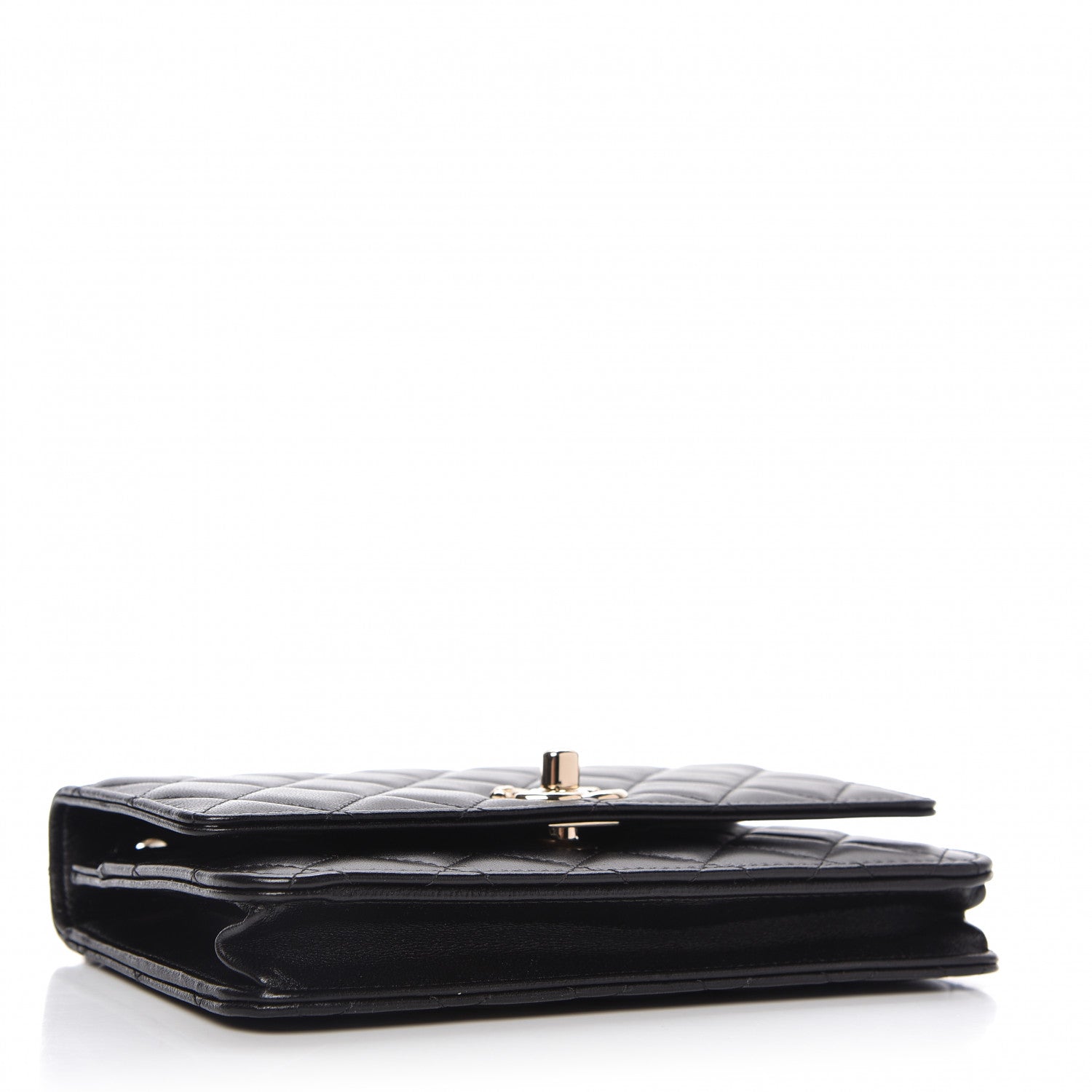 Chanel Lambskin Quilted Trendy CC Wallet On Chain WOC Black 4 of 11