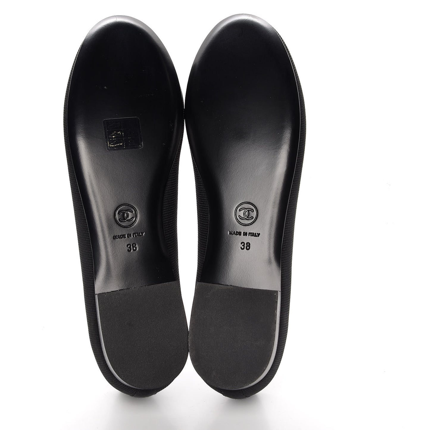 Stretch Fabric CC Moccasin Loafers 38 Black