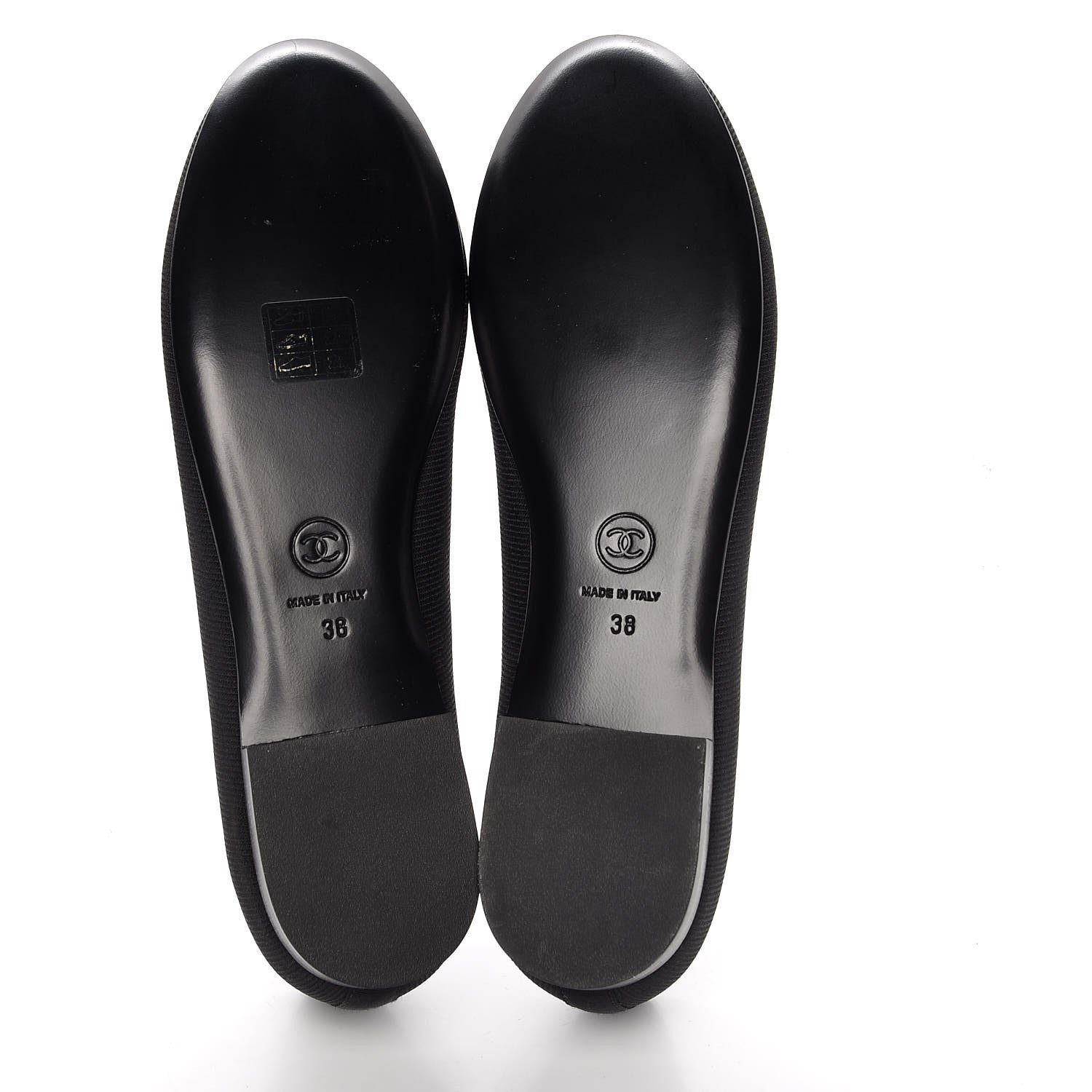 Chanel Stretch Fabric CC Moccasin Loafers 38 Black 5 of 9