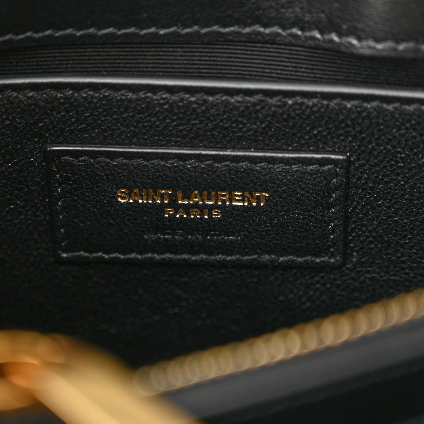 Calfskin Y Quilted Monogram Small Loulou Chain Satchel Black
