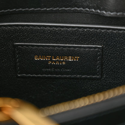 Saint Laurent Calfskin Y Quilted Monogram Small Loulou Chain Satchel Black 6 of 12