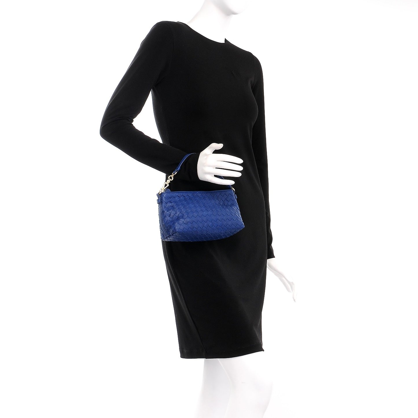 Nappa Intrecciato Pochette Cobalt
