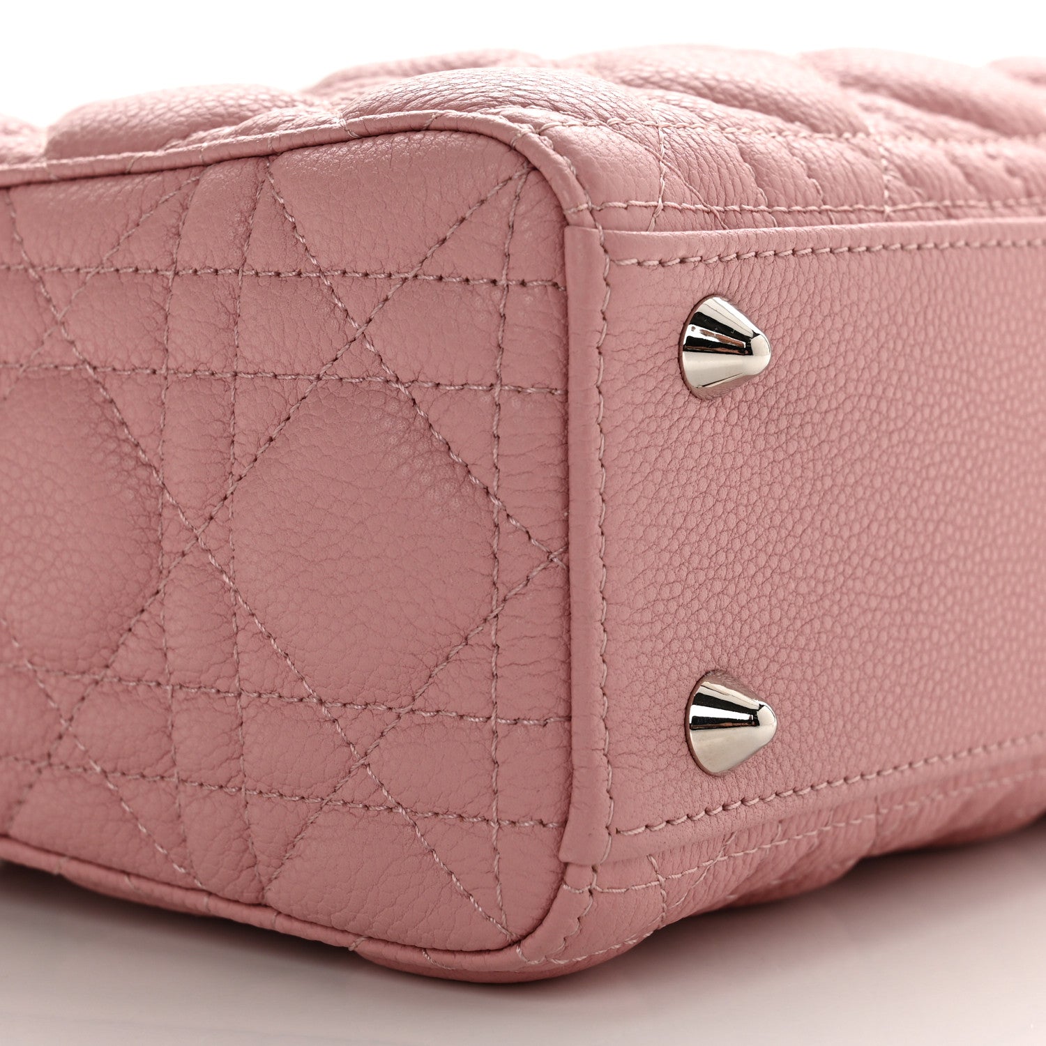 Christian Dior Grained Calfskin Cannage Small Lady Dior Fard 9 of 11