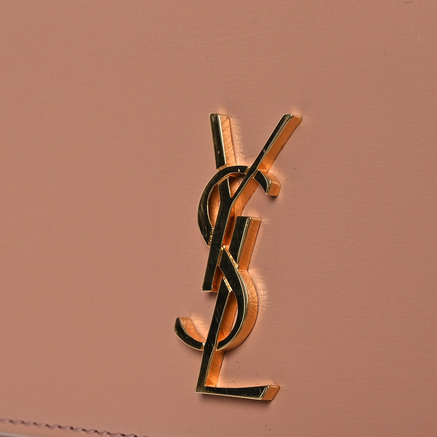 Smooth Calfskin Monogram Phone Holder Crossbody Vintage Peach
