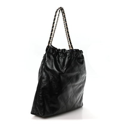 Chanel Shiny Calfskin Quilted Chanel 22 Black 4 of 12