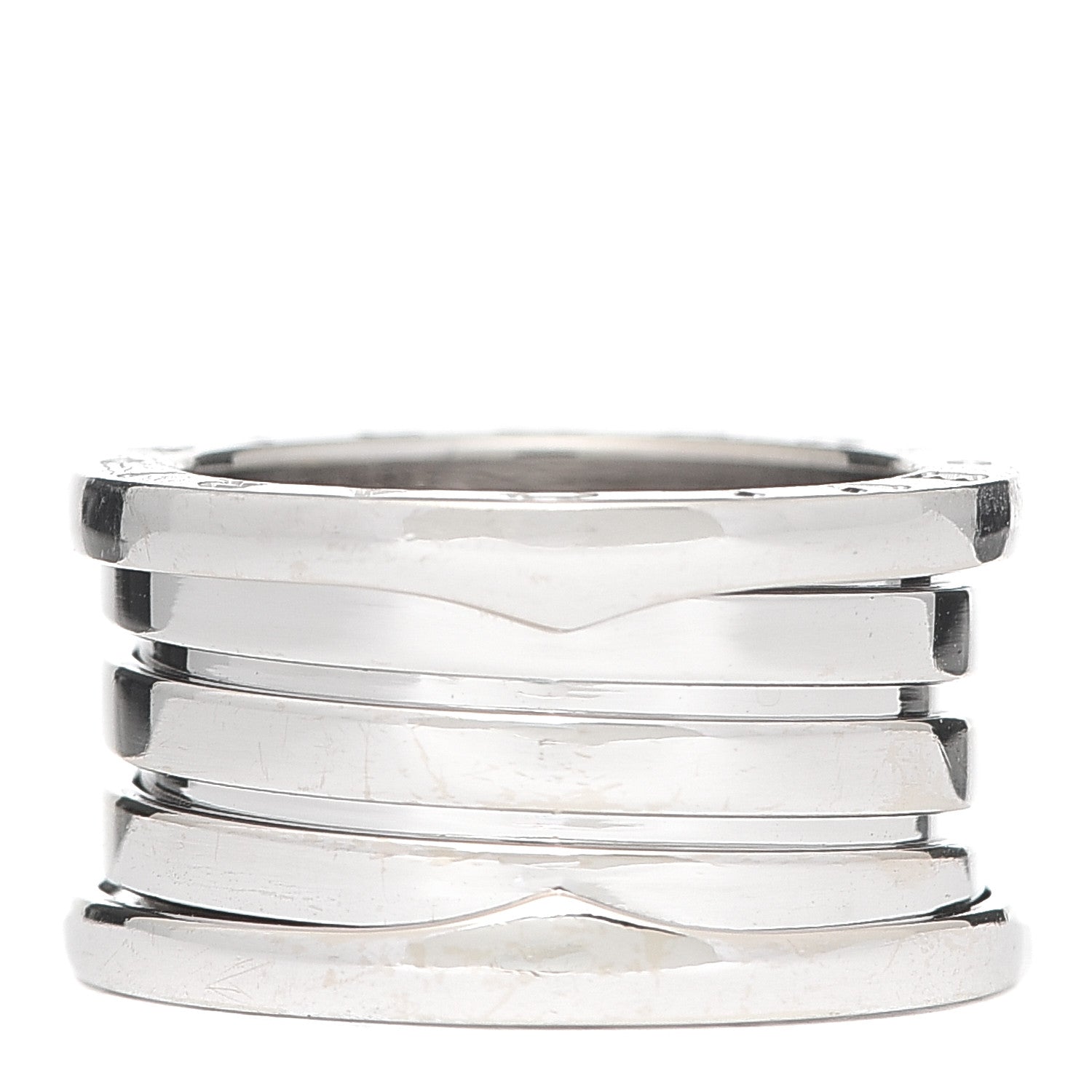 Bulgari 18K White Gold B.Zero1 Four-Band Ring 50 5.5 1 of 6