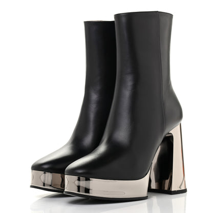 Gucci Malaga Kid Chrome Ankle Boots 36.5 Black 3 of 8