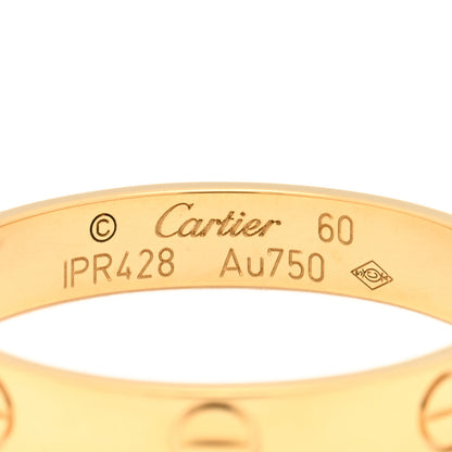 Cartier 18K Yellow Gold 3.5mm LOVE Wedding Band Ring 60 9.25 4 of 5