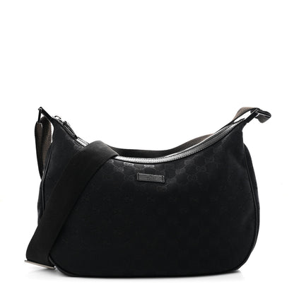 Gucci Monogram Medium Half Moon Hobo Black 1 of 9