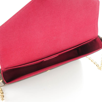 Louis Vuitton Monogram Pochette Felicie Chain Wallet Fuchsia 6 of 8