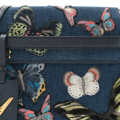 Valentino Garavani Denim Butterfly Embroidered My Rockstud Frame Bag Light Denim Multicolor 7 of 9