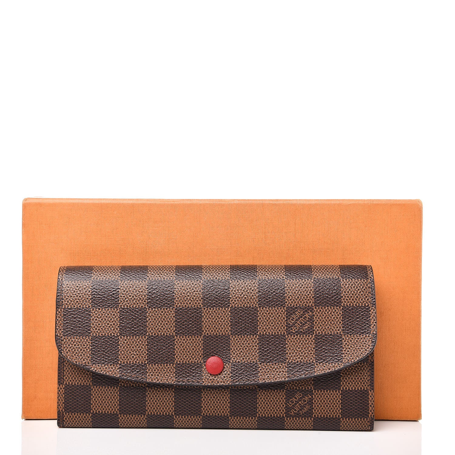 Louis Vuitton Damier Ebene Emilie Wallet Red 7 of 7