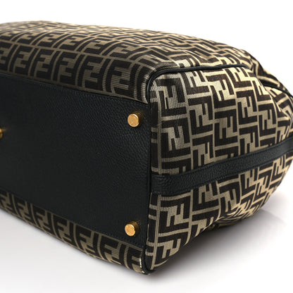 Fendi Fabric Jacquard Cuoio Roma FF Metallic Thread Karligraphy Weekender Gold Black 9 of 9