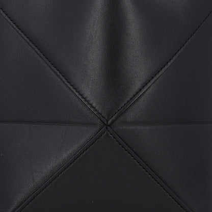 Loewe Shiny Calfskin Mini Puzzle Fold Tote Black 7 of 9