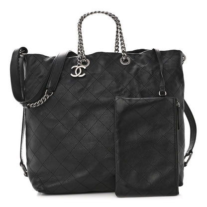 Chanel Calfskin Stitched Large Hobo Black 1 of 10