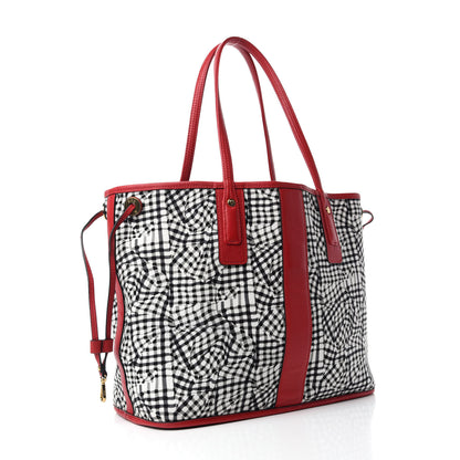 MCM Visetos Medium Liz Reversible Shopper Tote Ruby Red 11 of 16
