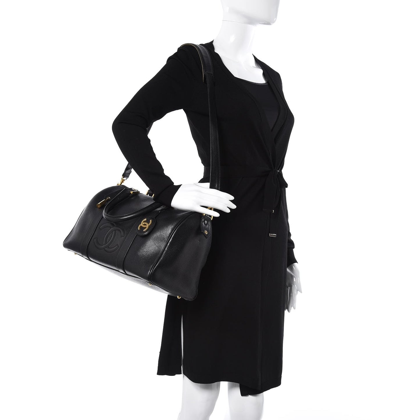 Caviar Timeless CC Duffel Bag Black