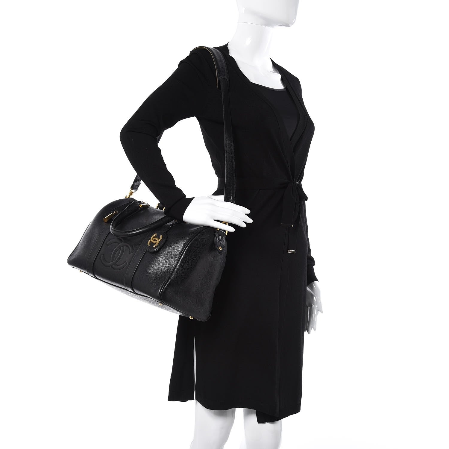 Chanel Caviar Timeless CC Duffel Bag Black 2 of 9